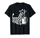 Giraffe Bier Lustige Giraffe Liebhaber T-Shirt