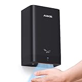AIKE AK2822 ABS Händetrockner, Energiesparender elektrischer Hochgeschwindigkeits-Händetrockner, Automatisch Händetrockner für Küche, Bad und Toilette