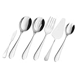 CIYODO Teiliges Edelstahl Besteckset mit Gabel Löffel Messer Salatbesteck und Buttermesser Wiederverwendbares Ergonomisch Gestaltetes Flatware Kit für Camping Restaurant und Zuhause