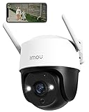 Imou 2K Überwachungskamera Aussen mit AI Personen-/Fahrzeugerkennung, 360° PTZ WLAN Kamera Outdoor, Vollfarbige Nachtsicht, Automatischer Verfolgung, 2-Wege-Audio, Sirene, IP66, Funktioniert mit Alexa