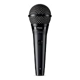 Shure PGA58 Dynamisches Mikrofon-Handheld-Mikrofon für Gesang mit Cardioid-Aufnahmemuster, diskreter Ein/Aus-Schalter, Standadapter und Reißverschlussbeutel (PGA58-XLR-E)