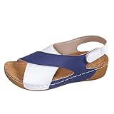 Generisch plateau sandalen damen Sandalen Damen Elegant Orthopädische Slide Bequeme Breite Füße Plateau Damensandalen Ultra-bequeme Slingback Weichen Sohlen Sandaletten mein bestellung White 40