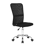 Mingone Bürostuhl Ergonomisch Schreibtischstuhl aus Mesh Höhenverstellbarer Drehstuhl 360° Drehbarer Computerstuhl mit Lendenwirbelstütze Belastbar bis 150kg, Schwarz