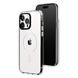 RhinoShield Clear Case kompatibel mit MagSafe für [iPhone 14 Pro Max]|Überragende Magnetstärke, Vergilbungsresistenz, Kristallklar, optimaler Schutz und personalisierbar - Schwarz Kamera-Ring