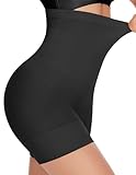 YADIFEN Shapewear Damen Bauchweg Hohe Taille,Bauchweg Unterhose Bauchkontrolle Miederhose Bauchweg Shaping Unterwäsche mit Bein Oberschenkel Hip stark formend(Schwarz, M)