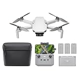 DJI Mini 4K Fly More Combo, Drohne mit 4K UHD Kamera für Erwachsene, unter 249 g, 3-Achsen Gimbal Stabilisierung, 10 km Videoübertragung, autom. Rückkehr, 3 Akkus für 93 min Flugzeit, C0, QuickShots