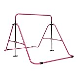 Donened Training Bar für Kinder, Trainingsgeräte Outdoor Fitness Höhenverstellbar Horizontale Training Bar Folding Turnreck Gymnastik (Rosa)