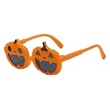 predolo Tier Sonnenbrille, Gruseliges Halloween Kostüm für Haustiere, Katzen und Hunde, Orange