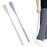 YUVKIN 2 Stück Teleskopisch Ausziehbar Schuhlöffel Schuhanzieher Edelstahl Verstellbar Klein Und Lang, Geeignet Für Herren Damen Senioren Reisen (30–71cm)