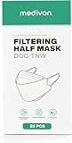 MEDIVON 25x FFP3 Masken, 3D Comfort Fit, Weiß, Einheitsgröße
