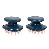 SAFIGLE 2 Stück Silikon Shampoo Bürste Kopfhaut Körperschrubber Haarmassagegerät Massagebürste Haarbürste Vibration Haarschrubber Entwirrungs Reinigungsbürste Massage Haarbürste
