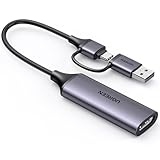 UGREEN Video Capture Card, 4K HDMI auf USB C/A Capture Card, 1080P Video Grabber für Gaming, Rekorder, Livestreaming, kompatibel mit Switch PS5 PS4 Xbox TV Stick Camera Laptop iPad Mac Handy