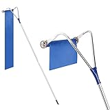 Todeco Schnee Rake Für Haus-Dach, Dach Rake Schneeräumer, Verstellbarer teleskopierbarer, Stiellänge 170-650cm, Oxford-Stoff 450 * 42cm, perfekt für den Schnee