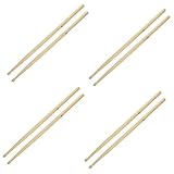 ifundom 4 Paare Schlagzeuger-Trommelstöcke Jazz-Drumsticks Trommelhammer Drumsticks Kinder Schlaginstrumente für Erwachsene Musikinstrumente Trommelstöcke 5a Zubehör für Trommeln Ahorn
