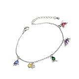 WRITWAA Kleine Dinosaurier Halskette Schöne Halskette Tier Halskette Kreative Halskette Schlüsselbeinkette Halskette Für Frauen Halsschmuck Halsanhänger Hals Accessoire Halskette