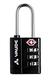 VAUDE Unisex – Erwachsene TSA Combination Lock II Kofferschloss, Silver/Black, grau