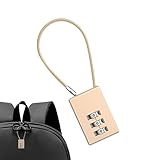 WJnflQN Kabel-Gepäckschlösser, Reise-Zahlenschlösser – Kabelschloss für 3-stellige Zahlenschlösser, Reiseschloss, Kofferrucksack-Schlösser