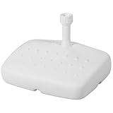 Doppler Balkon PE Füllsockel - Für Sonnenschirme bis ca. 180 cm - Mit Sand und Wasser befüllbar - 17 Liter/20 kg - Weiß