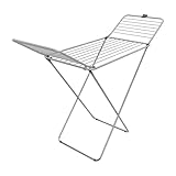 Vileda Tender Wäscheständer aus Stahl | Grobe, knickfreie Wäscheleine | Aluminium-Gitter | für Innen und Außen | klappbar