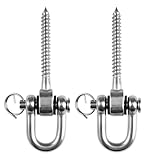 2 Stück Robuste SchaukelaufhäNger mit Kugellagern, Schwerlast 180° Schaukelhaken 12.3 cm, 180° Schaukelschraubenset Halterungen, Edelstahl Schaukel Hardware für Spielplatz Yoga Hängematte Seil Stuhl