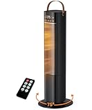 Heizlüfter Energiesparend, 2000W PTC Keramik Heizlüfter, 75° Oszillierend Elektroheizung mit Thermostat, Heizung Elektrisch Leise, 3 Modus, 24-Std-Timer, Überhitzungs- & Kippschutz