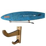 COR Surf Bamboo Paddleboard SUP Wandhalterung | Indoor-Aufbewahrungsregal für SUP oder Longboard-Surfbrett