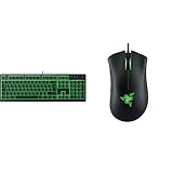 Razer Ornata V3 X - Flache Membran-Tastatur, mit Usb, Chroma RGB QWERTZ | DE-Layout, Schwarz & DeathAdder Essential (2021) - Essentielle Gaming-Maus mit optischem 6.400-DPI-Sensor Schwarz