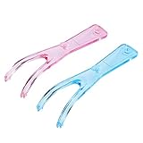 FOMIYES Zahnseidegriff Für Erwachsene 2PCS Zahnseide Halter Ersatz Griff Zahnseide Rack Oral Picks Halter für Zähne Pflege (Rosa Blau) Nachfüllbarer Zahnseidenhalter