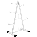 MOVIT® Hantelscheibenständer Hantelbaum, Scheibenaufnahme: 30mm Farbwahl: schwarz oder weiß, bis 250 kg belastbar, 7 Stangen
