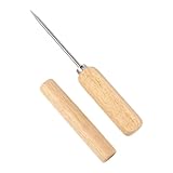 Eispickel aus Edelstahl, Griff aus Holz für Crushed Ice | Spikes mit Sicherheitskappe für Cocktails, Küche, Bankett, Barkeeper, Bar Küche Cocktail