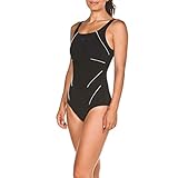 arena Jewel Low R Einteiliger Badeanzug Damen C Cup, Bodylift Shaping Badeanzug, Power Mesh Technologie, Chlorresistentes Sensitive Fabrics arena Gewebe, 46