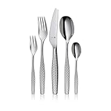 WMF Sentic Besteck-Set, 30-teilig für 6 Personen, ergonomisch, Cromargan protect®, spülmaschinenfest, geschmiedete Menuemesser, Besteckkasten 1270916340