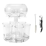 TsoLay Glasspender und -Halter für 6 Becher, Becherspender zum Abfüllen Von Flüssigkeiten, Mehrfachspender für 6 Becher, für Barbecher
