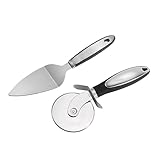 Mobestech 1 Satz Multifunktionales Pizzaschneider Set aus Teiliges Set mit Pizzaschaufel und Präzisem Rad Ergonomisch und Spülmaschinenfest für Pizza und Kuchen