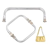 CHGCRAFT 2Stück 2Größen Taschenrahmen Verschluesse Handwerkliche Rahmenersatz Taschen Aluminium Taschenbügel Rechteck Rahmen zum Basteln Durchmesser 15cm 25cm