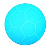 Mikikit Fußball Nachtlicht Fußball-Schlaflampe Bewegung Nachtlicht Farbwechsellicht fussballlampe leuchte fussball Nachtlampe mit Farbwechsel kreatives fußballförmiges Licht Kieselgel Weiß