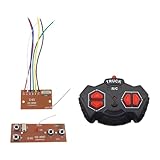 Luwecf RC Fernsteuerung mit Empfänger Set 4-Wege-Sender Empfänger-Upgrade, mit Funkschalter,Ersatz für RC-Hobby-Autos, DIY Zubehör, Fahrzeuge, Schwarz