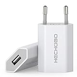 Adapter USB Steckdose, Netzteil USB Stecker- 2er Pack Adapter 5V 1A Ladegerät Universal - Charger Kompatibel mit Smartphone, iPhone, iWatch, Handy, Kamera, Tablets, MP3 usw