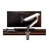 Monitorhalterung 17-45 Zoll Einzelmonitorarm-Tischhalterung für Ultrawide-Bildschirme, vollständig verstellbarer Aluminium-Monitorarm, zwei Montageoptionen, maximale Belastung 35,2 lbs Monitor-Tischs