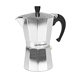 Orbegozo KF 600 - Italienischer Kaffeekocher aus Aluminium, Kapazität: 6 Tassen (280 ml), ergonomischer Griff, Sicherheitsventil, abnehmbarer Filter