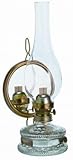 Oberstdorfer Glashütte Öllampe mit Spiegel antiker Stil Glas Wandlampe Tischlampe Petroleumlampe Höhe ca. 30 cm Tankinhalt 0,2 Liter