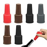 Silikon Weinflaschenverschluss | 6er Satz Wiederverwendbare Universelle Weiche Silikonverschlüsse | Getränkeflaschen Stöpsel Dichtungsstopfen,Für Bier Sekt Getränke Restaurant Küche Bar