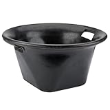 Bricoloco Holzkorb aus recyceltem Gummi, 13 l, für den Transport und die Lagerung von Holzscheiten, Kamin, Grill, Schutt – Korb aus Gummi, sehr robust und langlebig (10)