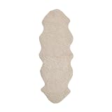 Nordic Sheep Lammfell Teppich Kurzhaar 170x60 cm | Lammfell Echt kann auf dem Sofa oder Bett verwendet Werden und ist Atmungsaktiv & Wärmeregulierend | Farbe: Beige