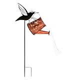 Gießkanne Solarleuchte,wasserdichte Außenleuchten In Form Einer Kolibri Gießkanne - Wetterfeste Solarlampe Für Garten Hof Terrasse Hinterhof Rasen Landschaftsbau