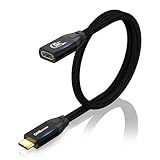 USB C Verlängerungs Kabel 0,5M, 20Gpbs Datenkabel USB C 3.2 Gen2x2 Verlängerung 240W PD3.1 Schnellladen USB-C Stecker auf Buchse 4K@60Hz Videoübertragung Kompatibel mit S22/S21/S20 MacBook Pro iPad