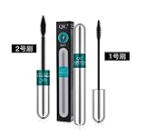 Wasserfeste Wimperntusche - Schwarze Wimperntusche für extrem lange Wimpern,Volumen und Verlängerung 2-in-1 Curling Mascara,Zwei Bürstenköpfe