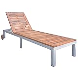 CFODOJ Outdoor-Sitz, Sonnenliege, Sonnenliege, massives Akazienholz