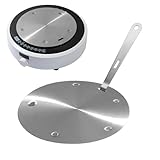 Induktions-Adapterplatte – 20/24 cm Wärmeverteiler | Edelstahl-Simmerscheibe mit gleichmäßiger Hitze und abnehmbarem Griff Kochgeschirr-Konverter | ideal für nicht magnetische Töpfe auf