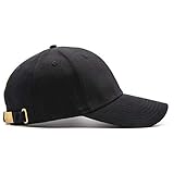 Ruyosn Kappe Herren Basecap Damen Verstellbar Cappy Waschbar Klassische Baseball Cap Unisex Sonnenschutz Baseballkappe Baumwolle Mütze Atmungsaktiv für Sport Wandern Ausflug, Schwarz